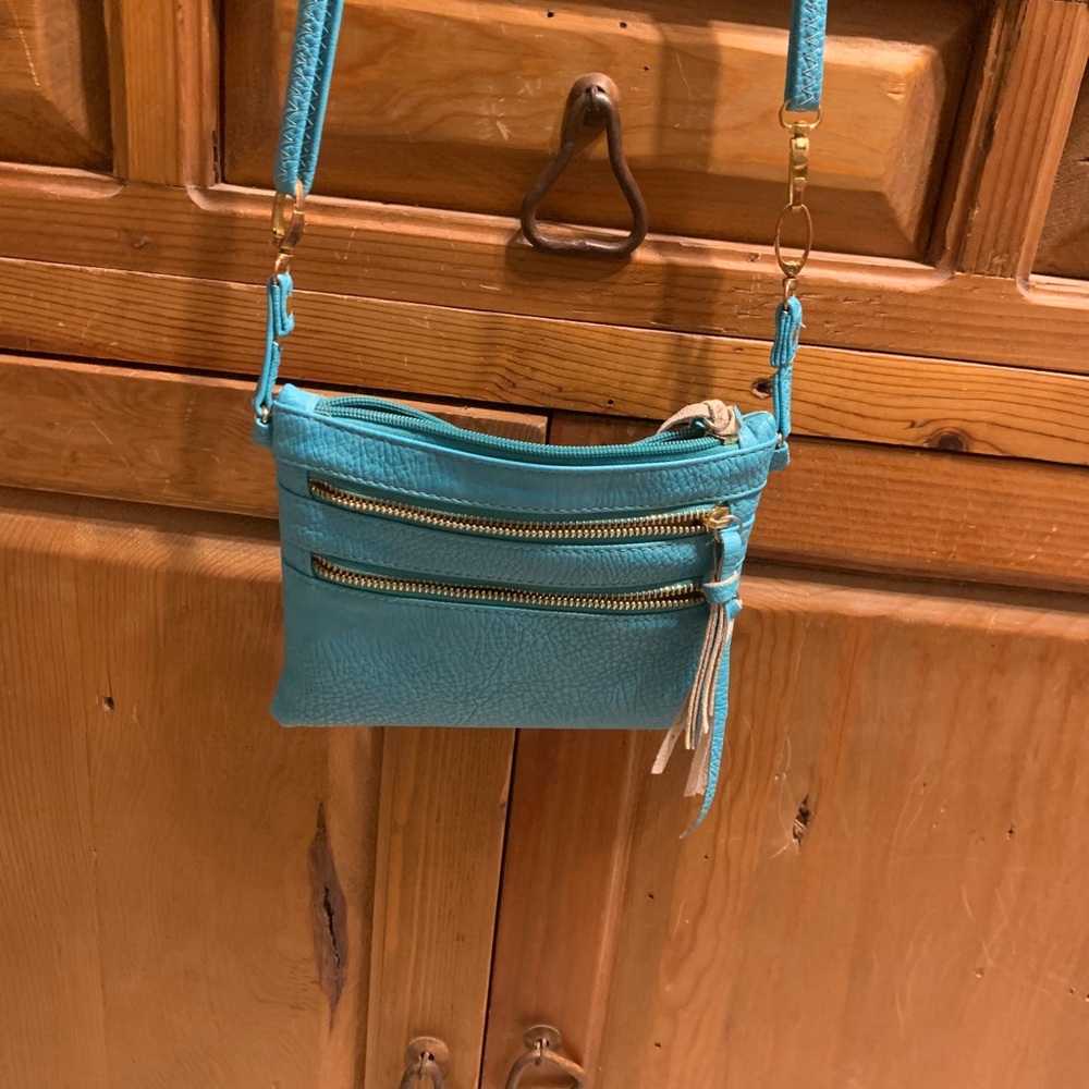 Small leather clutch